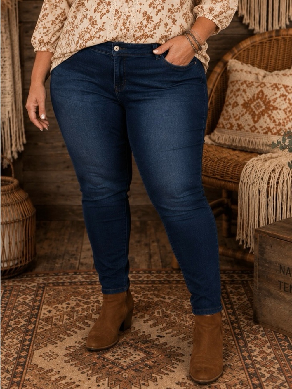 KanCan Maurice’s Dark Wash | Skinny Jeans Size 16 Stretch Ankle